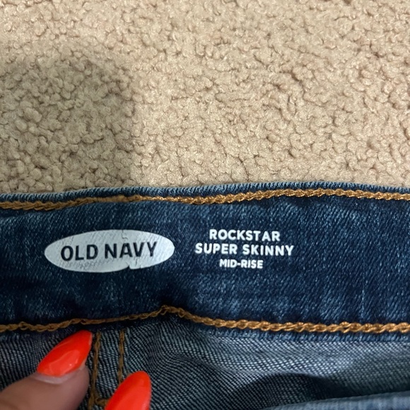 Old Navy Dark Denim Ripped Jeans - Picture 5 of 5